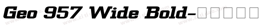 Geo 957 Wide Bold字体转换
